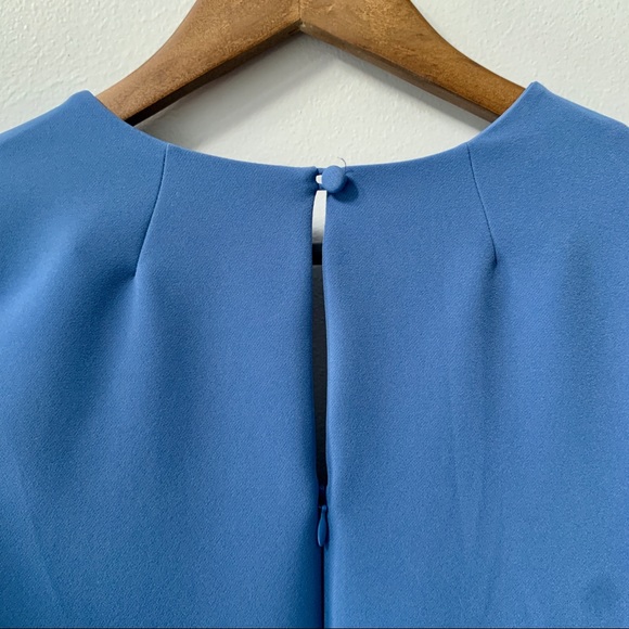 Milly Bell Sleeve Nicole Dress in Steel Blue - Picture 6 of 8